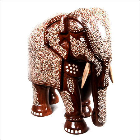 Wooden Inlaid Small and Big Eleplant