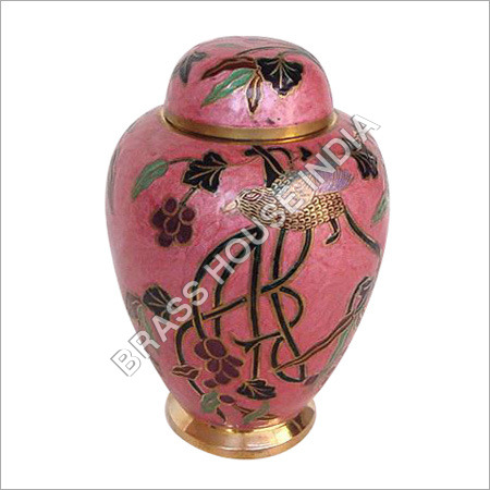 Embossed Brass Cremation Urn