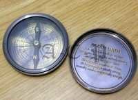 Antique Compass - Brass, 2.5 Inches | Magnetic Needle, Circular Case, Clear Glass, Rust Proof Finish, Portable Design