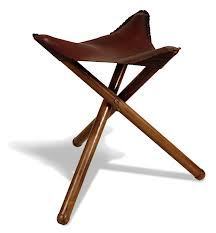 Brown Leather Folding Stools