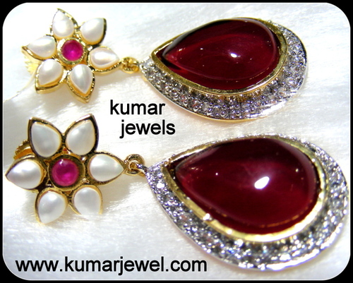 small red earring
