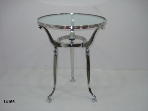 Glass Top Aluminium Centre Table