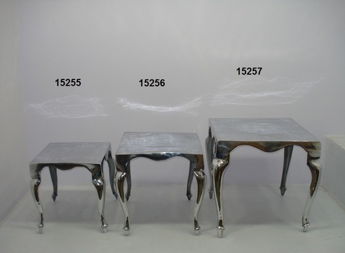 Square Silver Stools