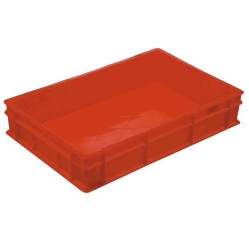 53100 CL - HDPE 500x300x200 mm Red, 20L | Durable, Stackable, Lightweight, Easy Cleaning Plastic Crate