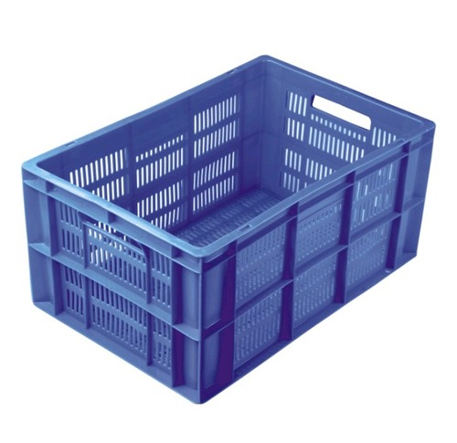 64285 TP - Plastic, Variable Size, Blue | Durable, Lightweight, Stackable, Reusable, Ventilated, Handles