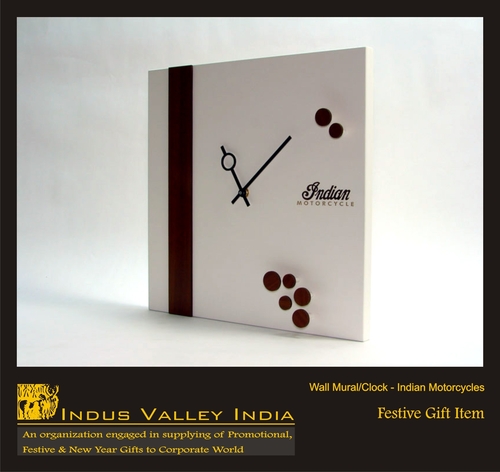 Wall Mural Clock - Indian Motorcycles