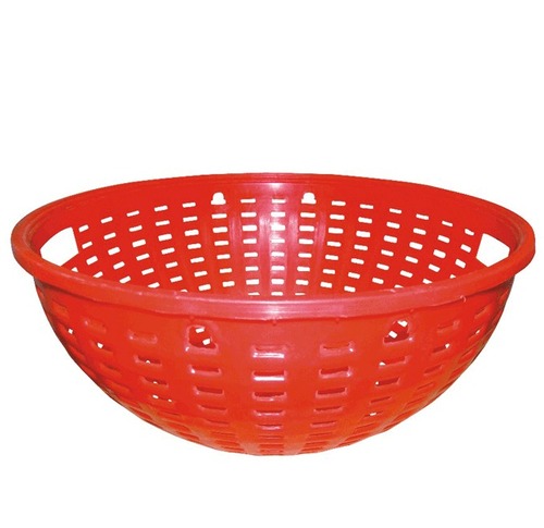 18 RCH - Plastic, Variable Size, Red | Lightweight, Durable, Easy Cleaning, Side Handles, Versatile Basket