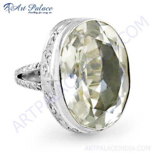 Sensational Crystal Gemstone Silver Ring