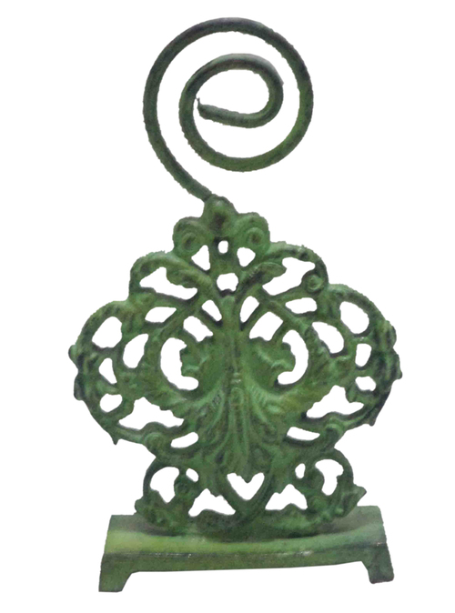 Finial Place Card Holder - Metal, 4 Inch Height, Green | Elegant Design, Secure Hold, Durable Material