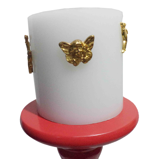 Angel Candle Jwellery - Wax & Metal, 4x4 inches, White | Elegant Design, Gift Box Packaging, Long Burn Time