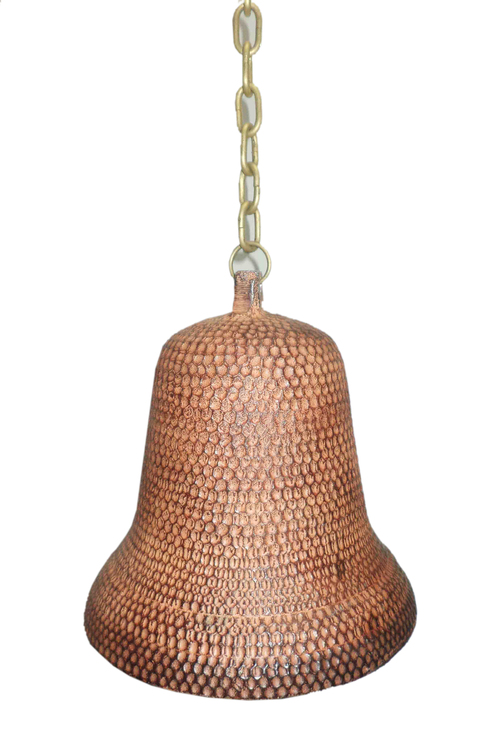 Antique Bell - Wicker 12x8 Inches, Brown, Hammer Finish | Elegant Design, Durable, Rustic Charm, Easy Installation