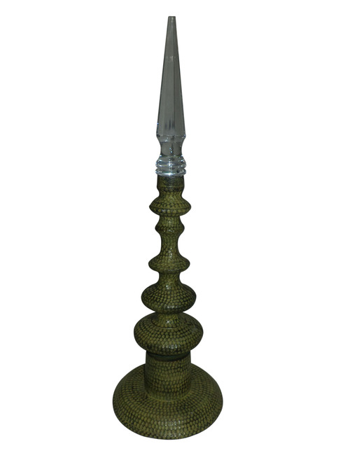 Home Decorative Item - Wood and Glass, 20x5 Inches, Olive Green | Elegant Design, Durable Material, Matte Finish