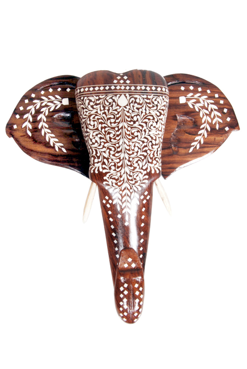 Wooden Inlaid Elephant