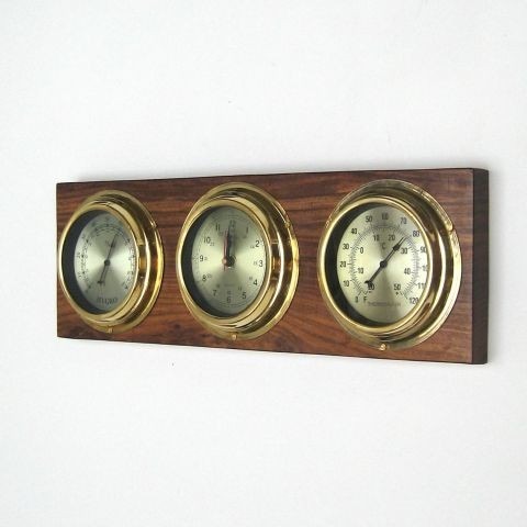 Weather Station Clock Hygro & Thermometer size: 6x18