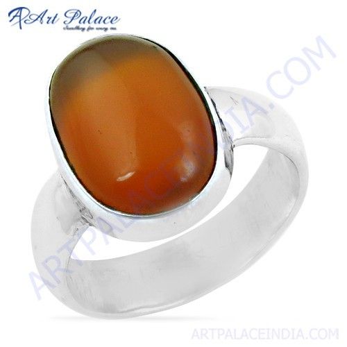 Expensive Carnelian Gemstone Silver Ring Jewelry