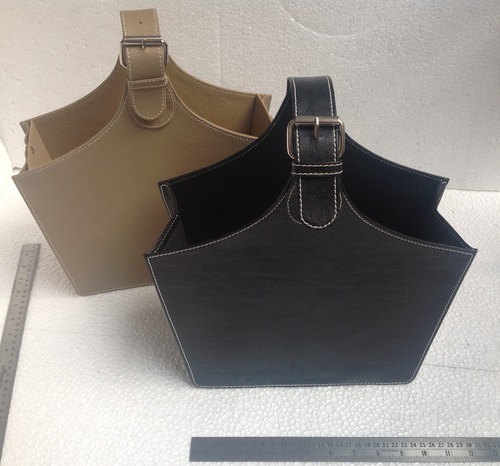 Designer Gift Basket - Leather, Durable with Handle | Indian Plain Style Gift Basket