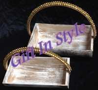 Designer Wooden Basket - Wood Material, Indian Regional Style, Modern Arts Design | Durable Storage Basket, Elegant Home Decor Solution
