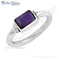 Exclusive Amethyst Gemstone Silver Ring Jewelry