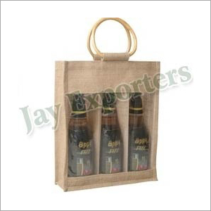 3 Bottle Jute Wine Bags