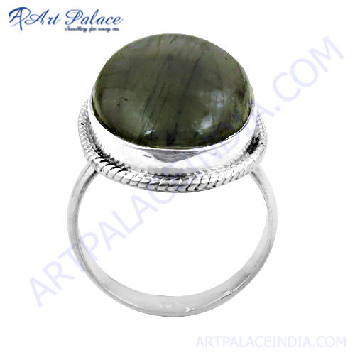 Most fashionable Big Labradorite Gemstone Silver Ring