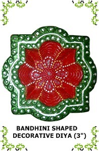 Bandhini Shaped Decorative Diya