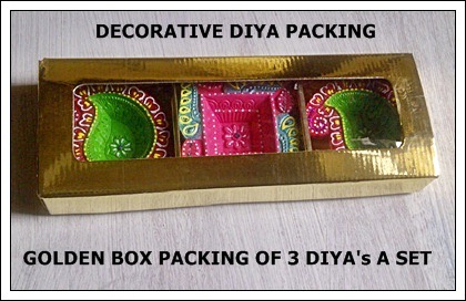 Golden Packing Box of Decorative Diya