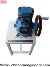 Open Type Compressor Cut Section - Stainless Steel, 3-4 Foot Height, White And Blue Color | 50 Watt Power, 220-240 Volt, Ideal For Industrial And Educational Use