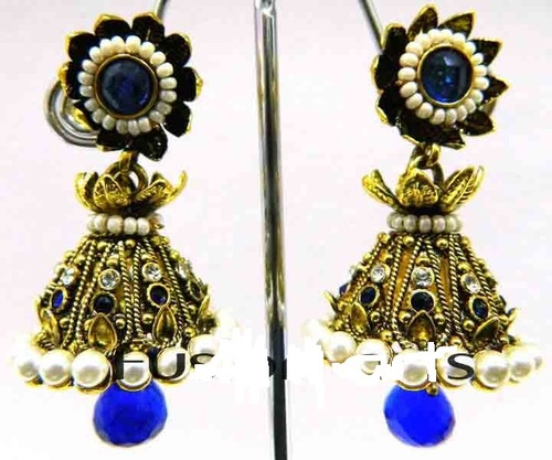 Fashion Earings - Metal And Pearl Jhumka, 50-60 mm, Gold | Stylish Design, Elegant Look, Durable Build, Perfect Gift