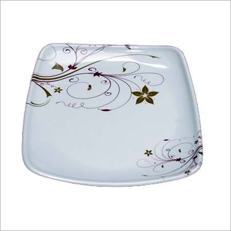 Flower Print Melamine Plate