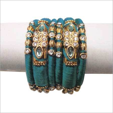 Ferozi and Gold Bangles Set