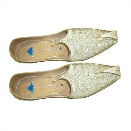 Tille Wali Khosa - Leather, Varied Sizes, Off-White | Handcrafted Embroidery, Comfortable Fit, Fine Finishing, Royal Look