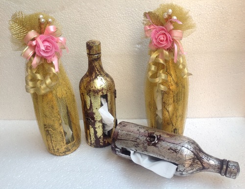 Tissue Box - Round Shape, Modern Indoor Design | Factory Made, Bottle and Flower Theme