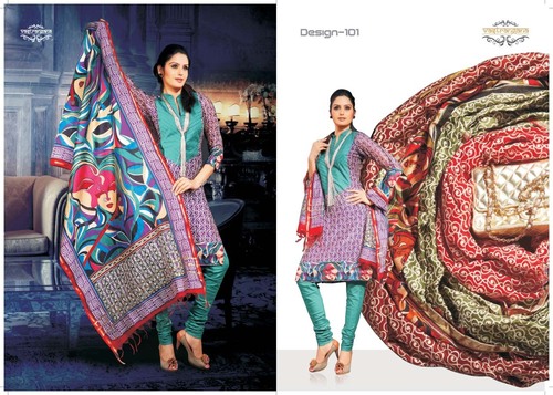 Modern Unstitched Indian Printed Suits