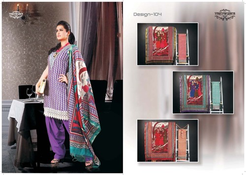 Designed Unstitched Ladies Suits