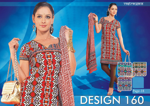 Unstitched Printed Punjabi Suits