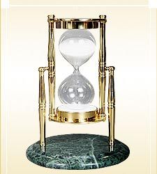 6" Metal Stand Crystal Sand Timer
