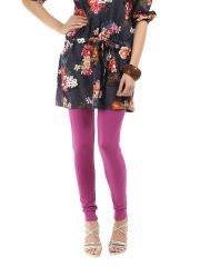Plus Size Leggings - Cotton Blend, Ankle Length, Purple | Comfortable Fit, Durable, Soft Fabric, Stretchable, Stylish, Elasticated Waist