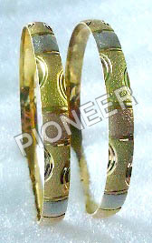 Gold Plated 3 Tone Bangles
