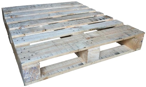 Cream Pine Wood Block Pallet