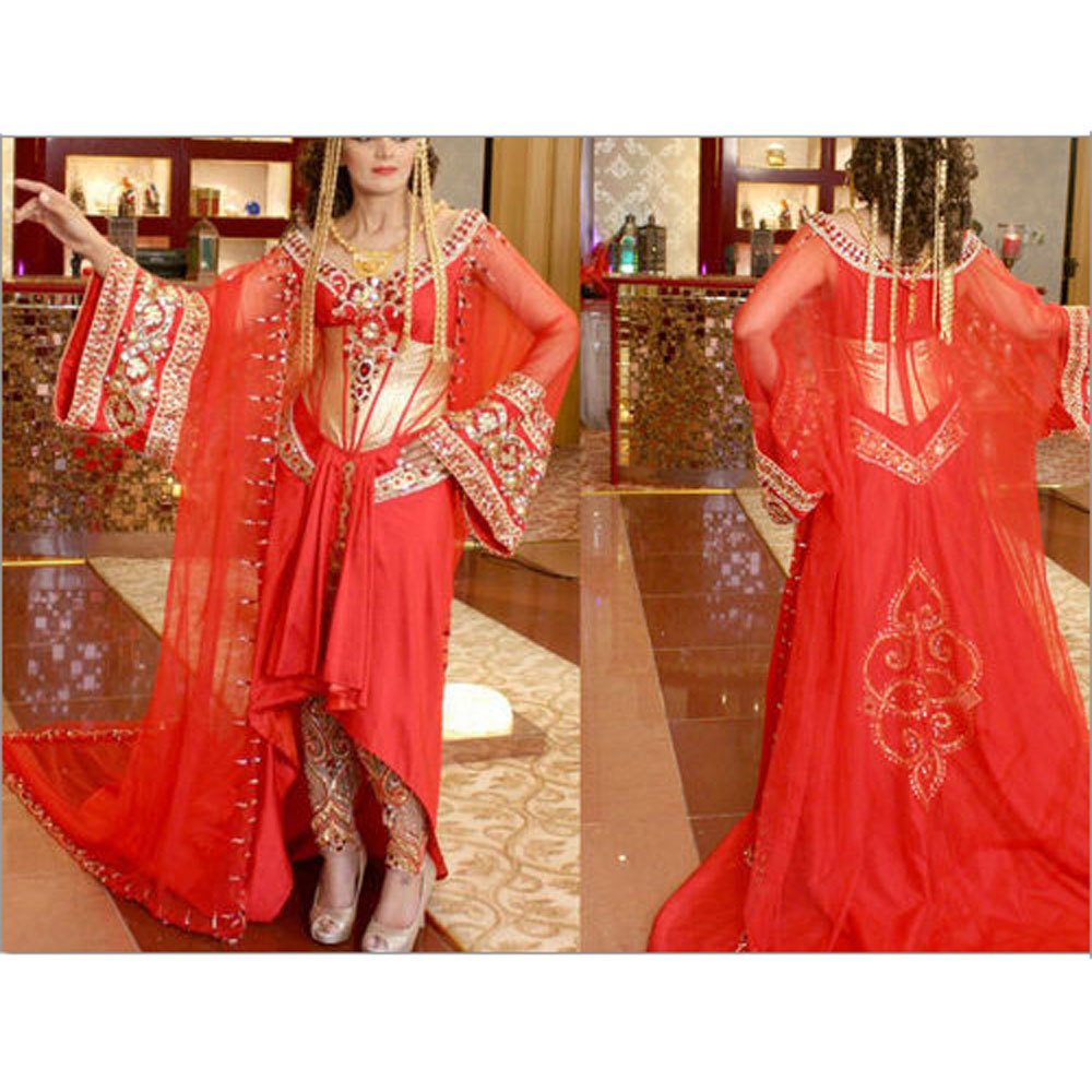Polyester Belly Dancing Red Wedding Costumes