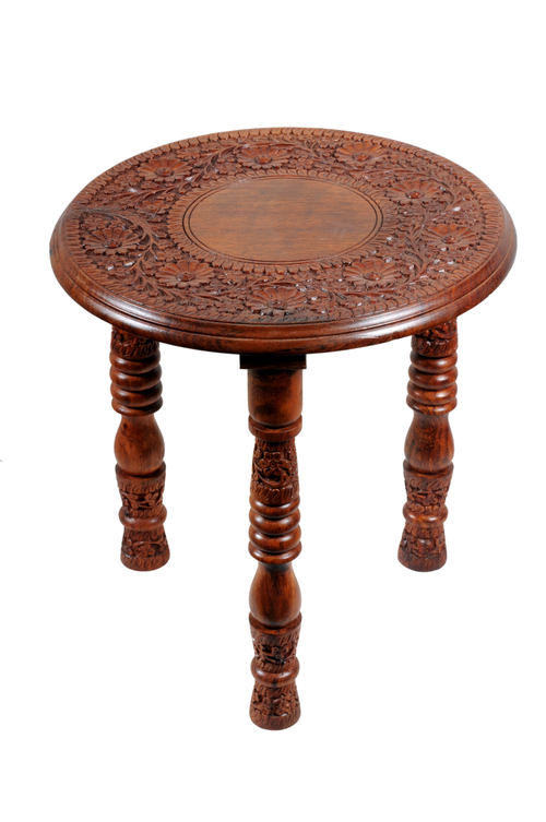 wooden inliad table