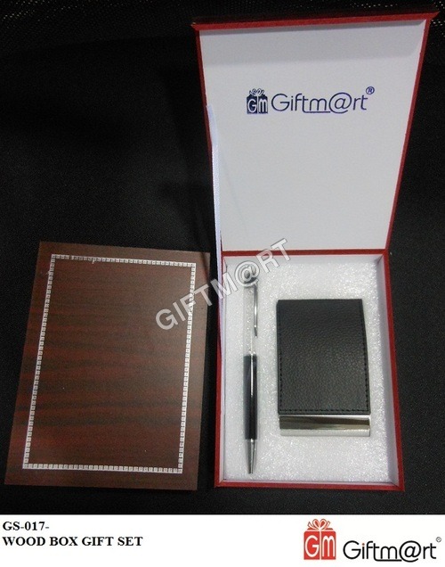 Gift Set 2 In 1(Visiting Card Holder And Crystal Pen)