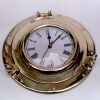 Brass Porthole Clock 6''