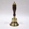 Brass Bell, Wooden Handle, Plain Brass 6'