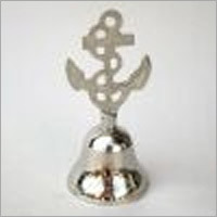 5"Anchor Bell, Nickel Plated By Nautical Mart Inc.