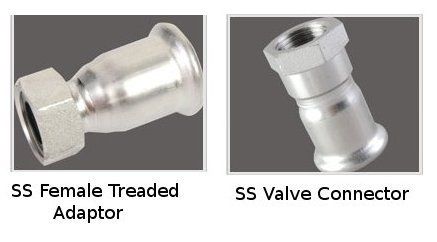 SS Female Treaded Adaptor & Valve Connector