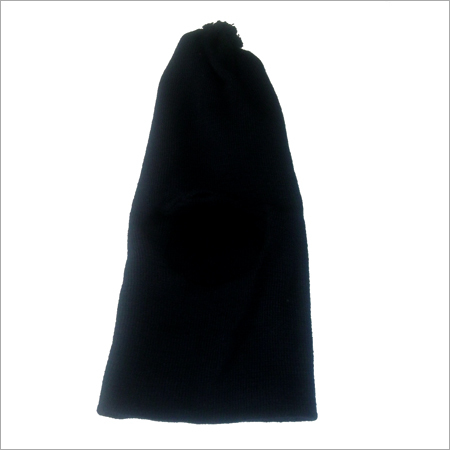 Woolen Monkey Cap - Wool, One Size, Black | Elegant Beanie, Pull On Style, Solid Pattern, Hand Wash Care
