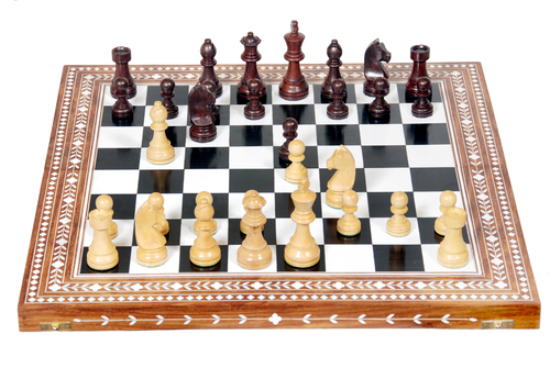 Inlaid Wood Chess Board