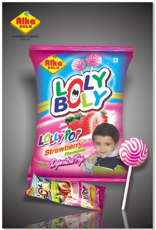 Loly Boly Strawberry Lolypops