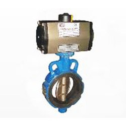 Wafer Butterfly Valves With Pneumatic Actuator